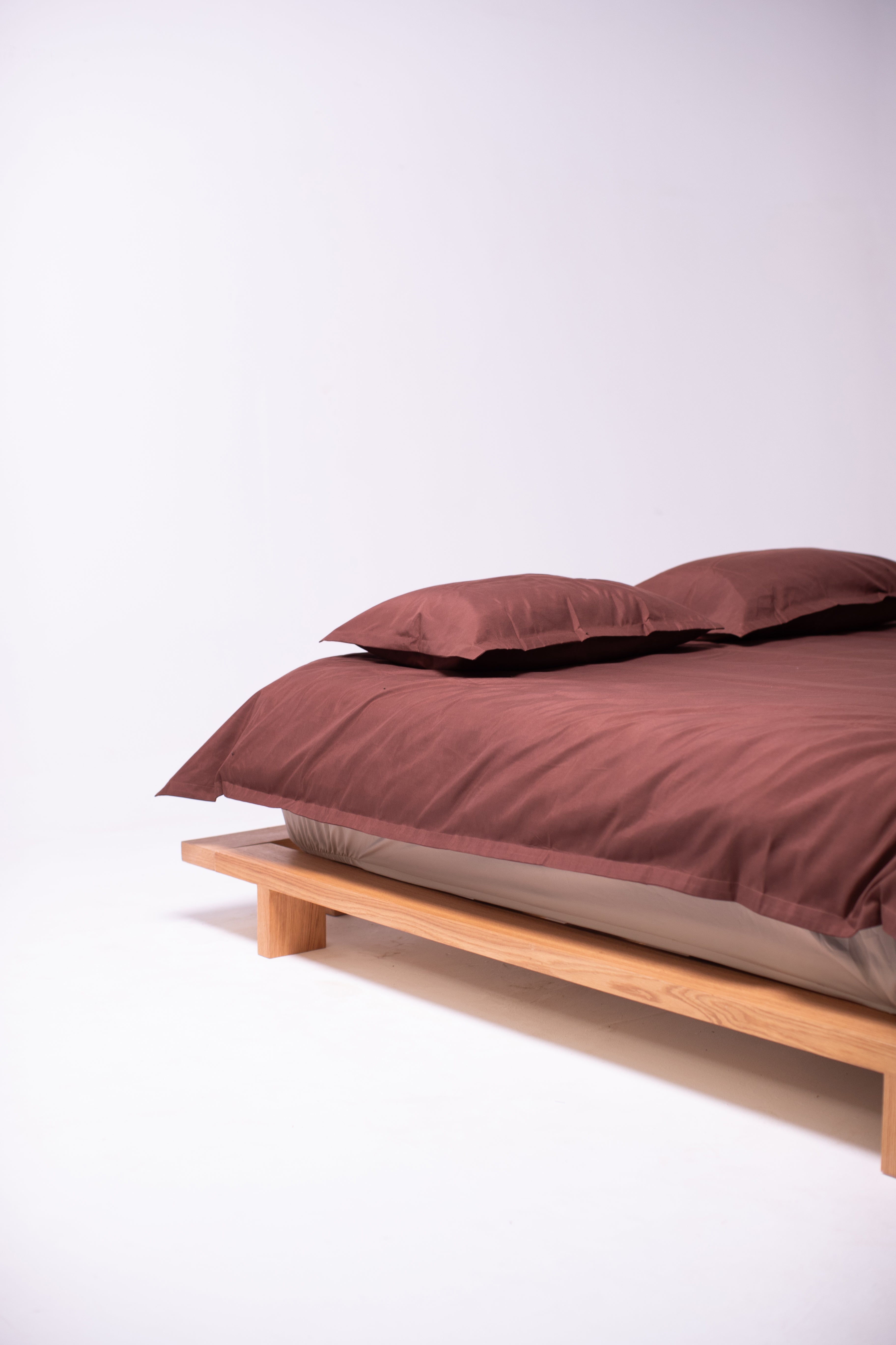 Brown Percale Duvet Cover Set