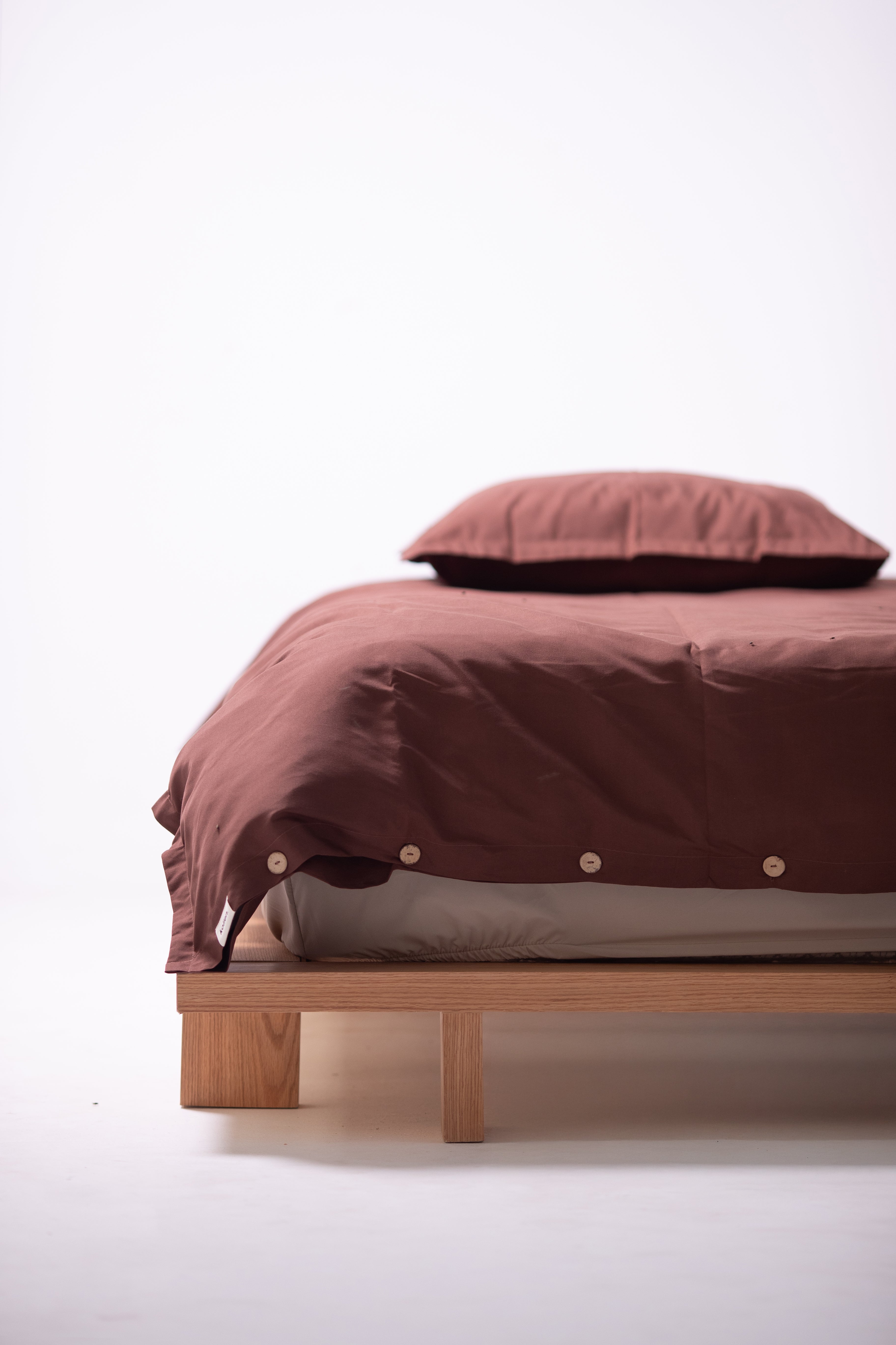 Brown Percale Duvet Cover Set
