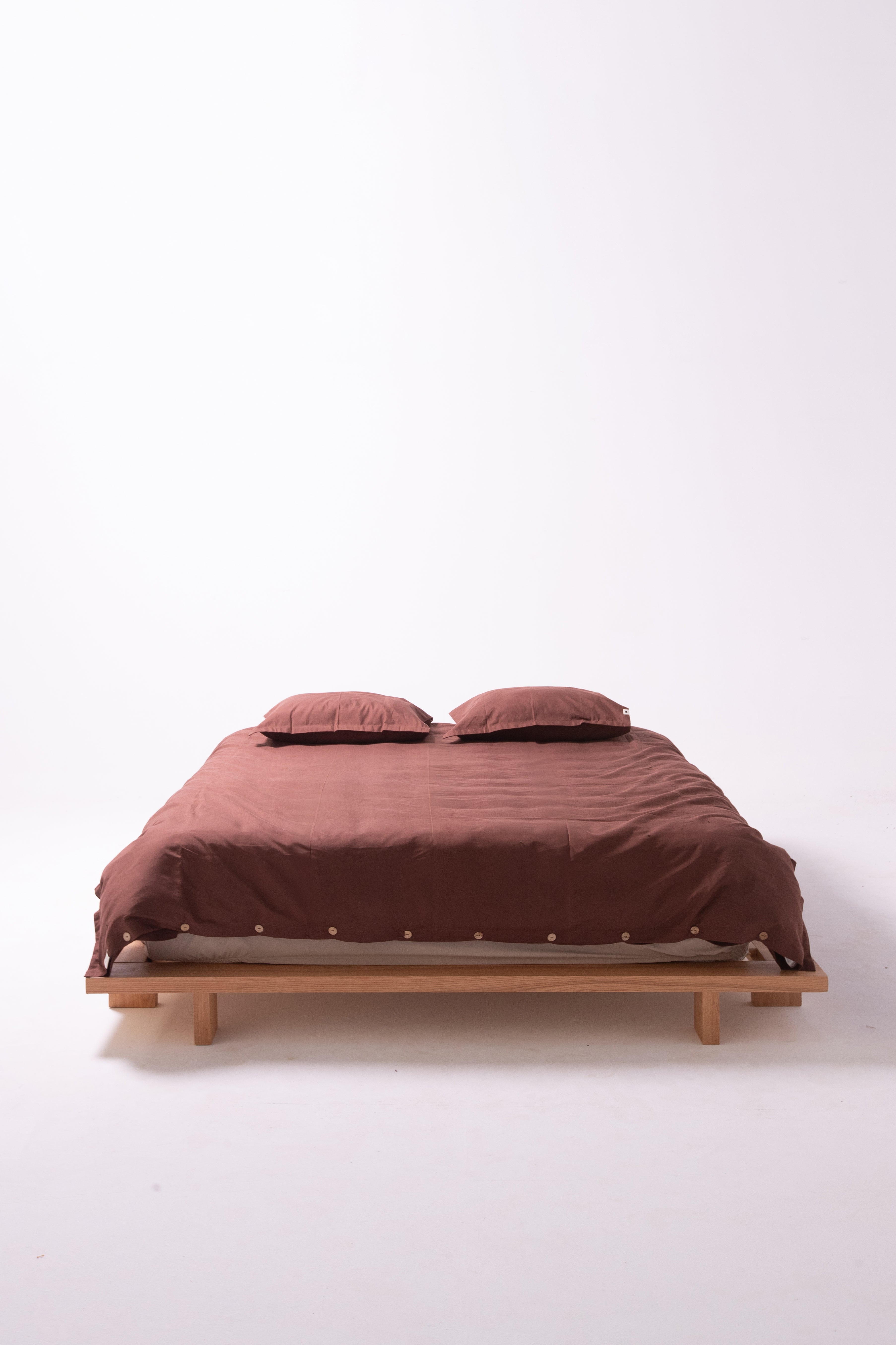 Brown Percale Duvet Cover Set