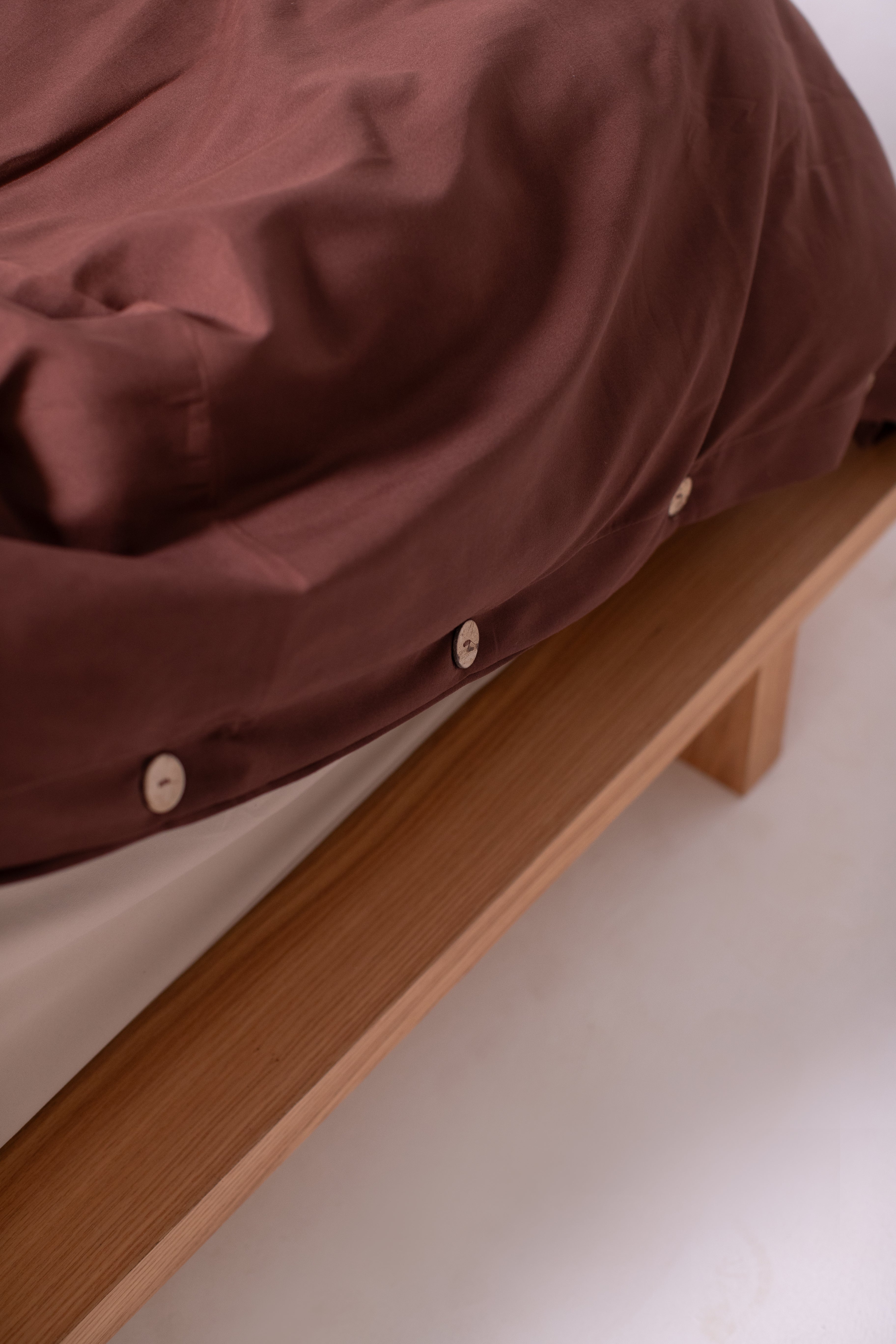 Brown Percale Duvet Cover Set
